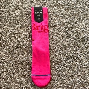 NWT Stance socks women Medium Merry & Bright pink and red socks